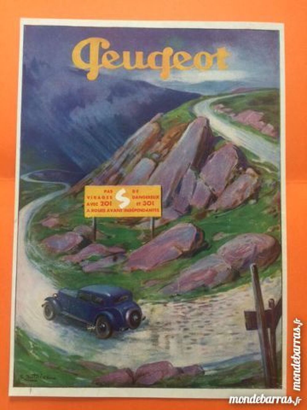 Publicit&eacute; Peugeot ancienne 