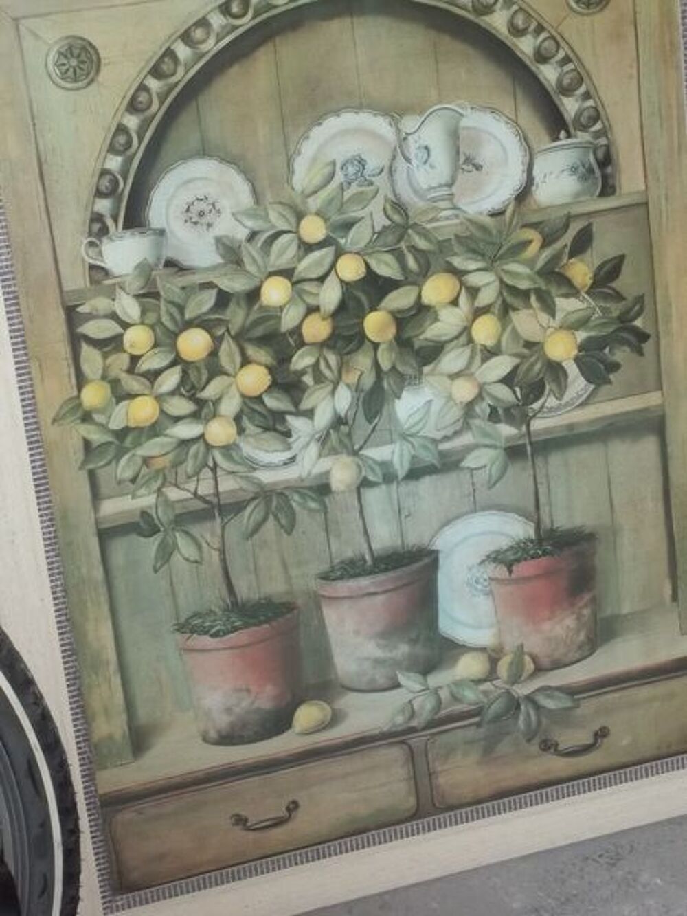 cadre sous verre "citronnier" Décoration