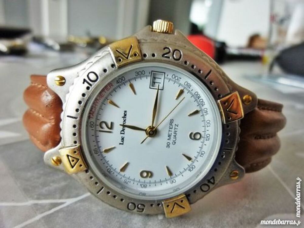 Luc Desroches montre lunette tourne dateur LUD0007 Bijoux et montres