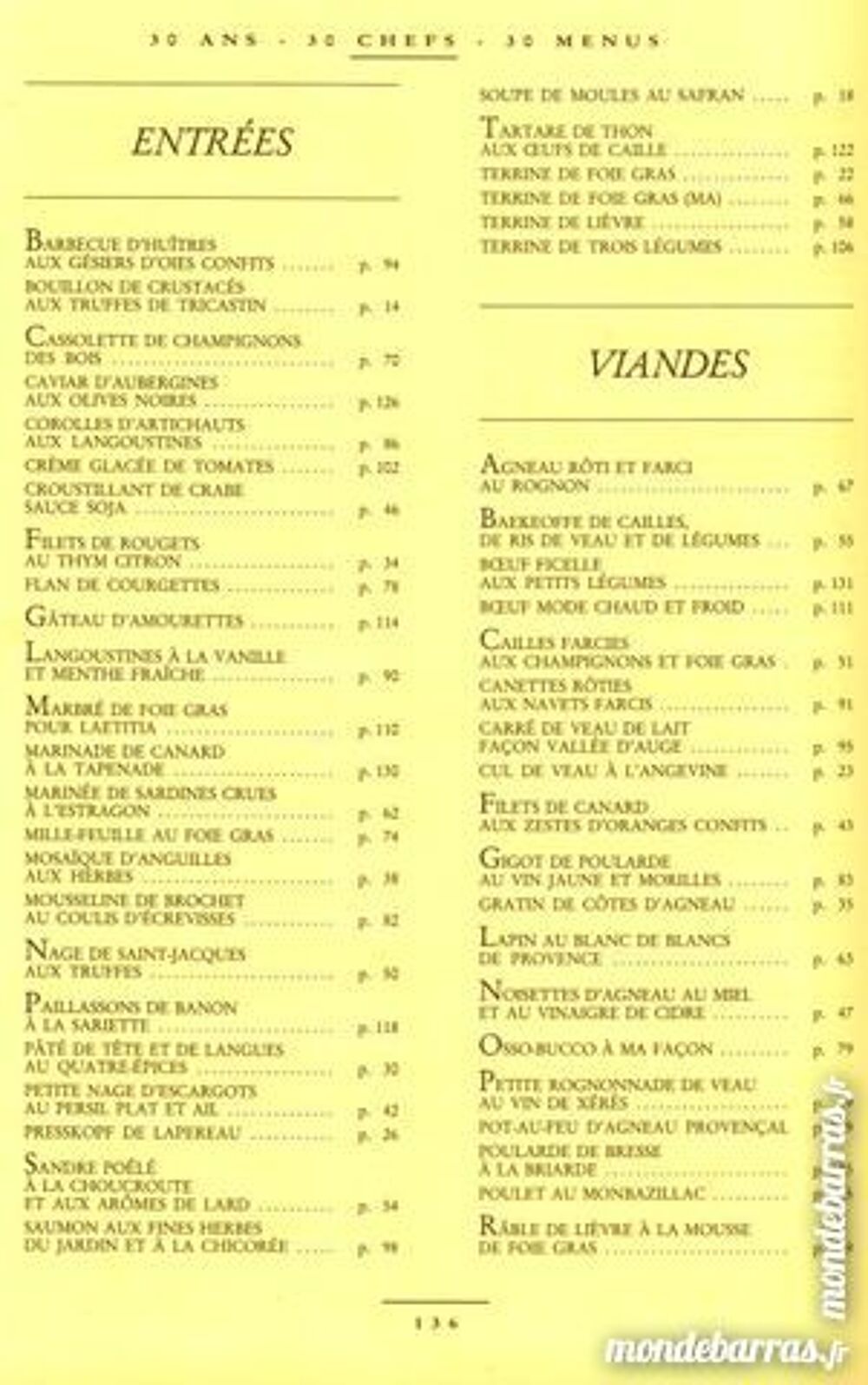 TUPPERWARE - 30 ans - 30 chefs Livres et BD