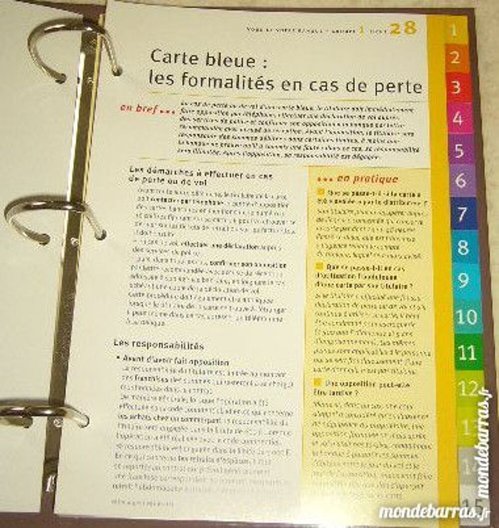 Votre argent,vos droits classeur collection Michel Livres et BD