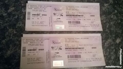 PLACE CONCERT  AC/DC LE 13/05/2016 STADE VELODROME 82 Saint-Georges-de-Commiers (38)