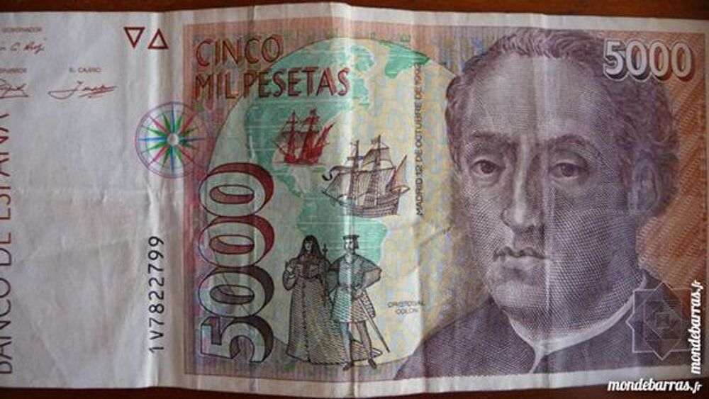BILLET DE 5000 PESETAS ESPAGNE. 