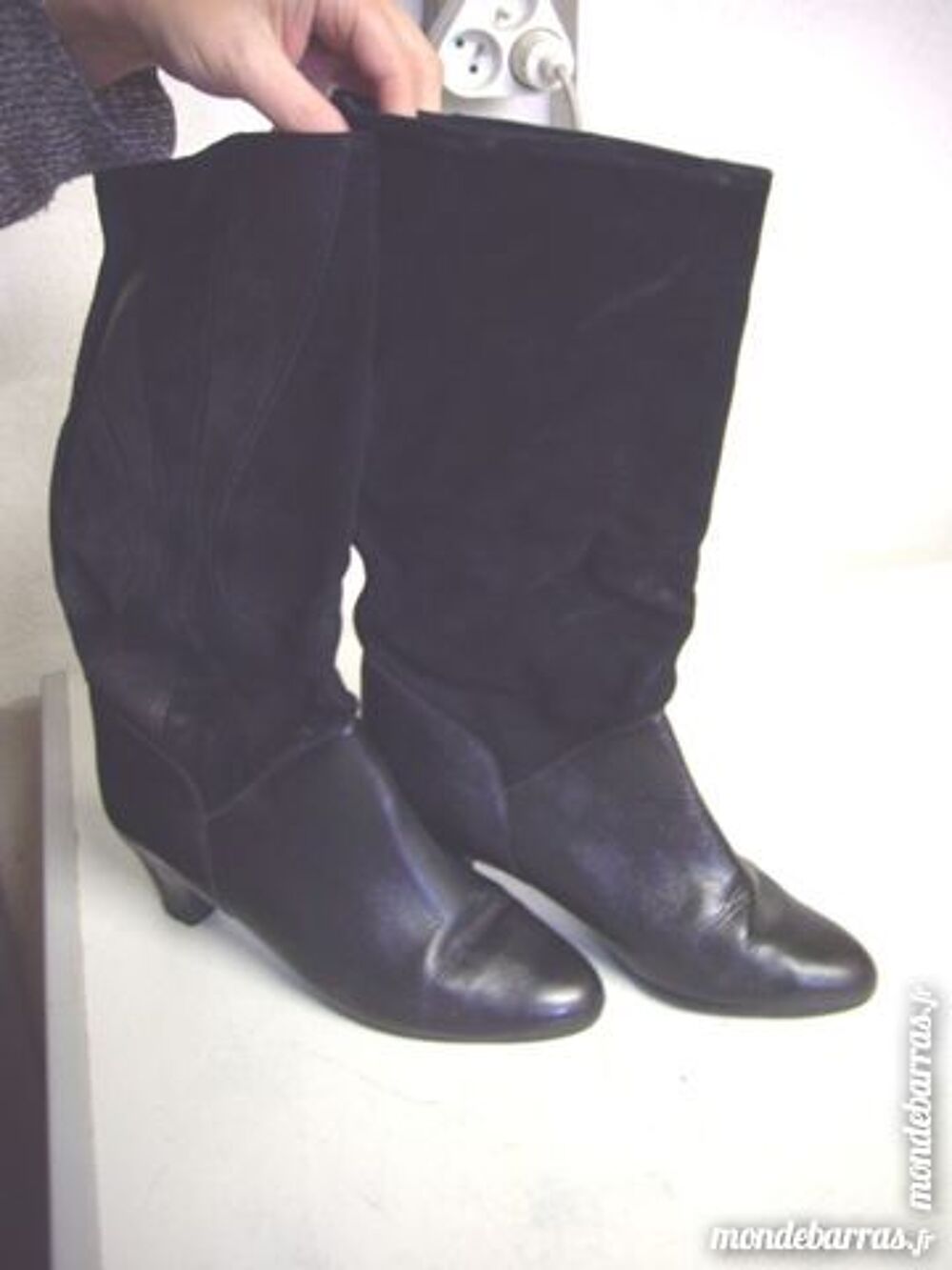 Bottes &agrave; talons Noir pt 39 Chaussures