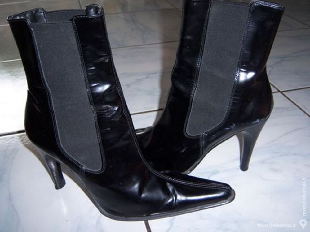 bottines cuir noir san marina Chaussures