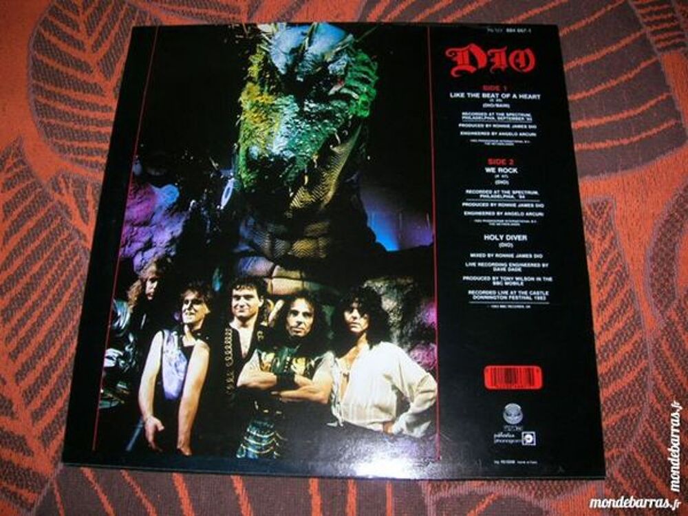 MAXI 45 TOURS DIO Like the beat of a heart - HARD CD et vinyles