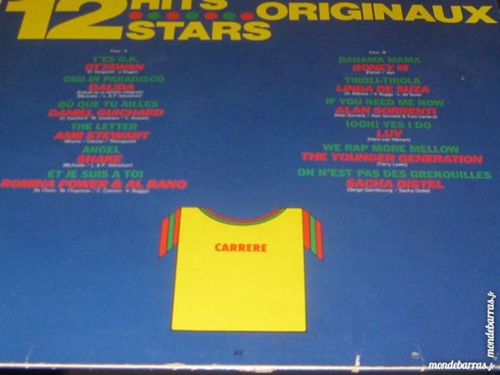 12 hits stars originaux tr&eacute;s bon &eacute;tat CD et vinyles