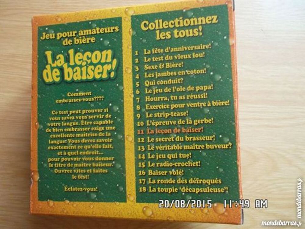 jeu le&ccedil;on du baiser Décoration