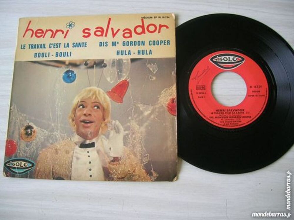EP HENRI SALVADOR Le travail c'est la sant&eacute; CD et vinyles
