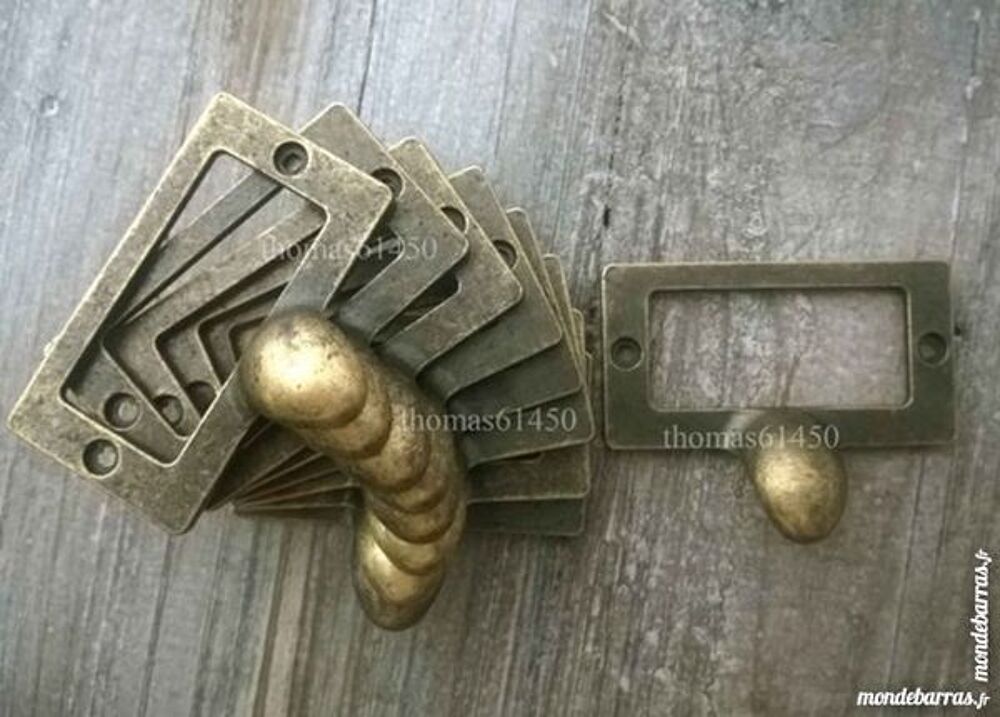 Lot de 10 Porte-&eacute;tiquettes en Fonte patin&eacute;e Bricolage