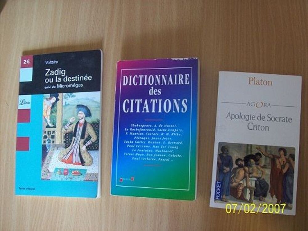 Platon,Voltaire,Kant,Nietzsche,Diderot.... zoe Livres et BD