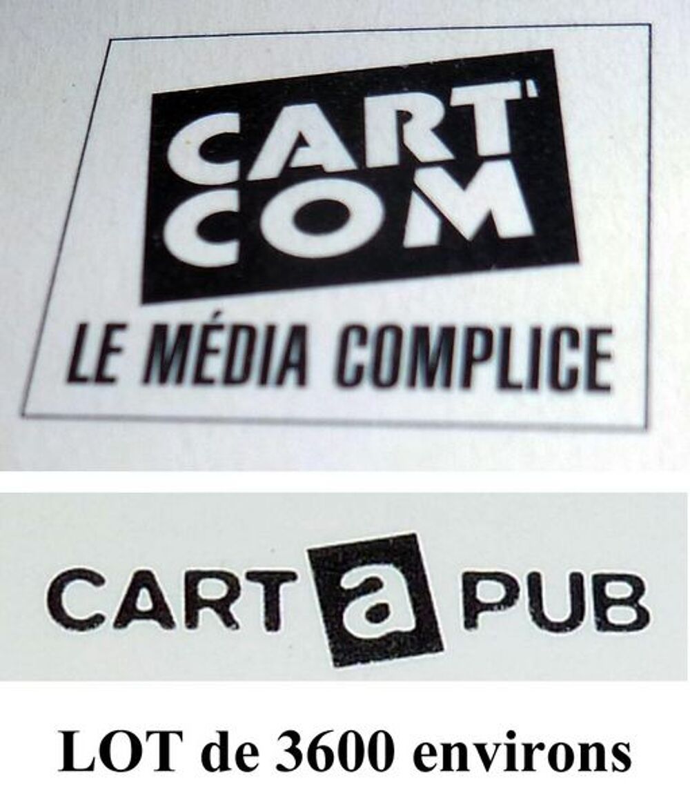 Lot de 3600 cartes CART' COM et CART A PUB 
