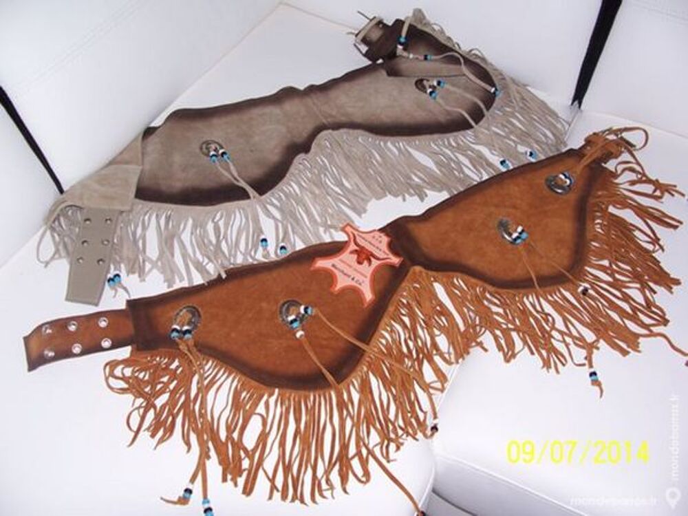 CEINTURE INDIENNE EN CROUTE DE CUIR AVEC PERLES Bijoux et montres