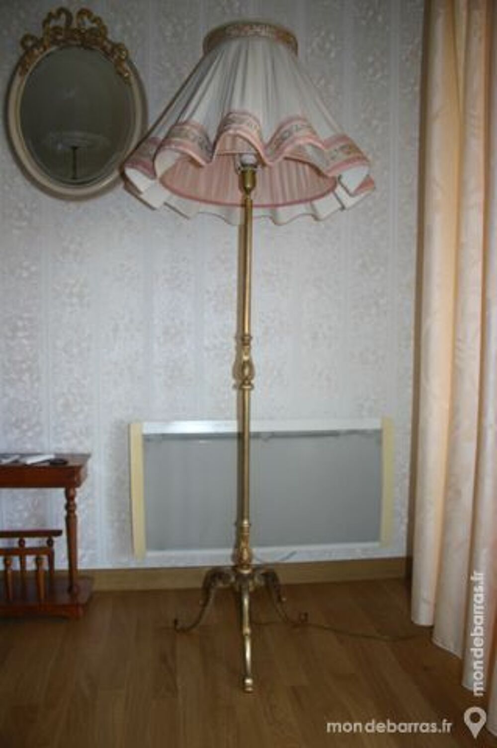 Lampadaire pied en bronze avec abat-jour Décoration