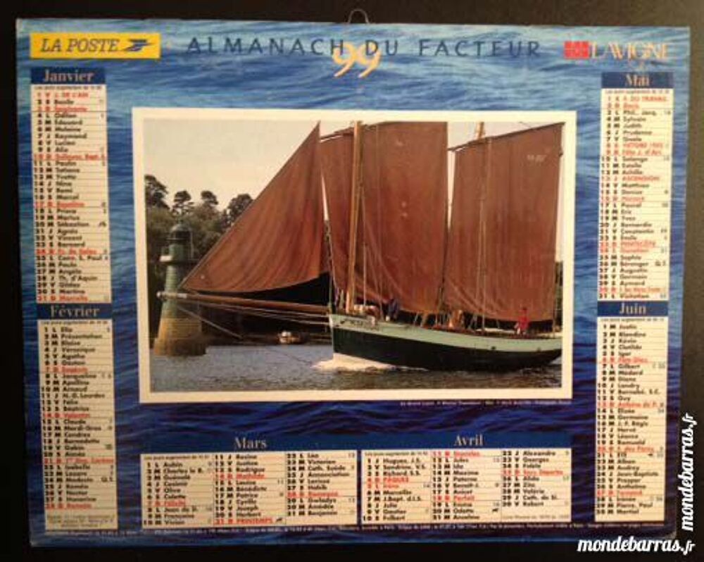 Calendrier Almanach 1999 - original 