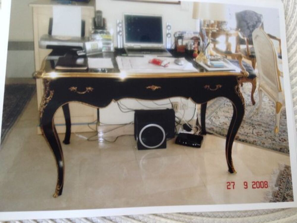 Bureau Louis xv noir Meubles