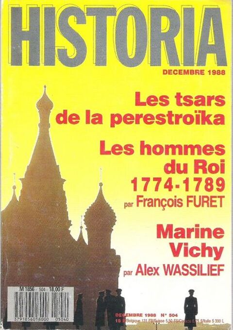 Revue magazine Historia n° 504 (décembre 1988) 2 Balma (31)