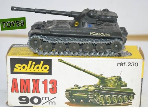SOLIDO militaire CHAR AMX 13T n°230 de 1971 -toy59 45 Mons-en-Barœul (59)