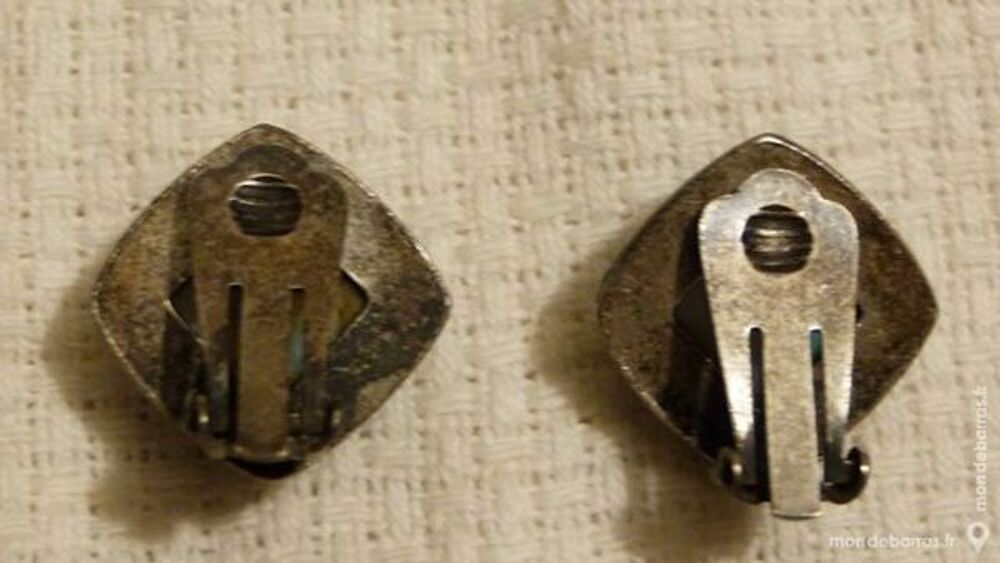 VINTAGE boucles d'oreille bleu porcelaine :1950 Bijoux et montres
