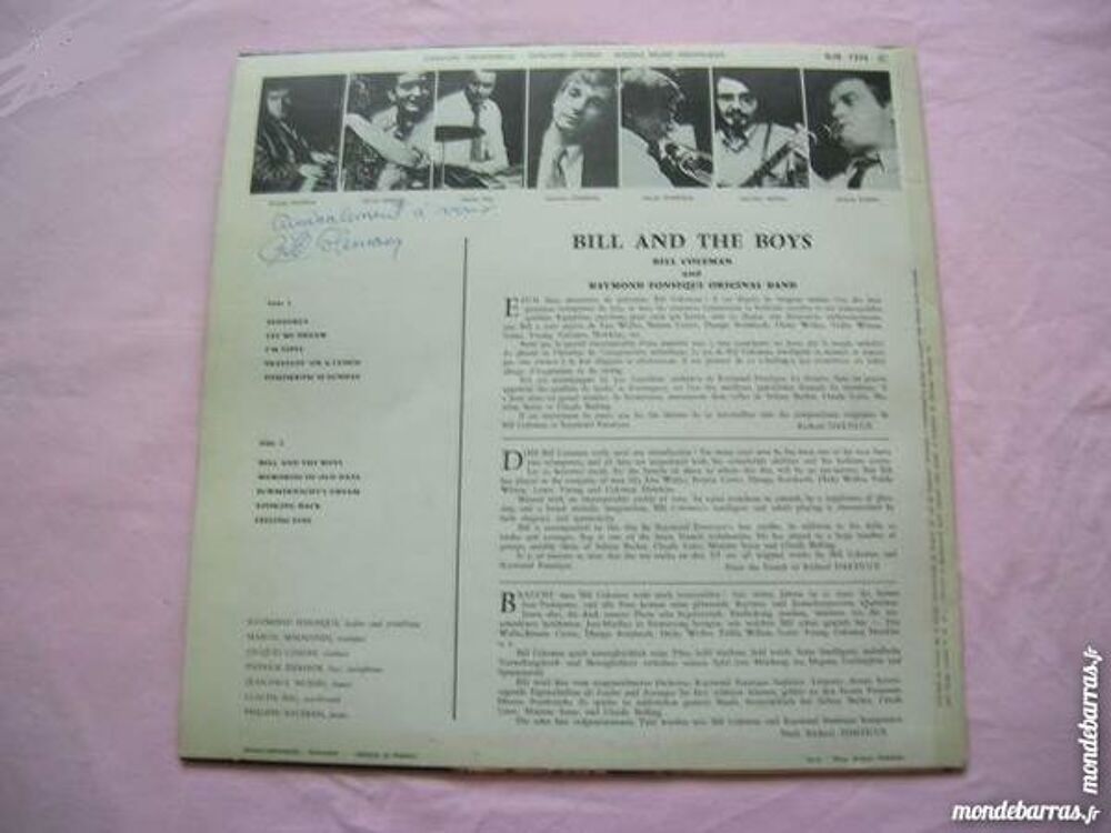 33 TOURS BILL COLEMAN and RAY FONSEQUE Bill and the boys CD et vinyles