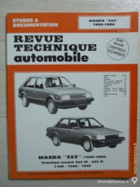 Livre d'entretien voiture Mazda 323 2 Marquise (62)