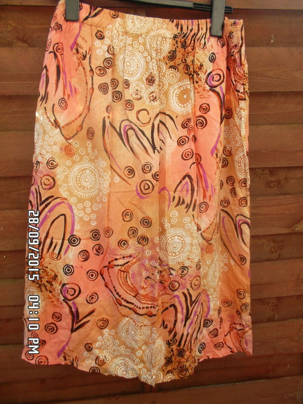 JUPE MARRON-ECRU*JUSTE 3E*KIKI60230 Vêtements