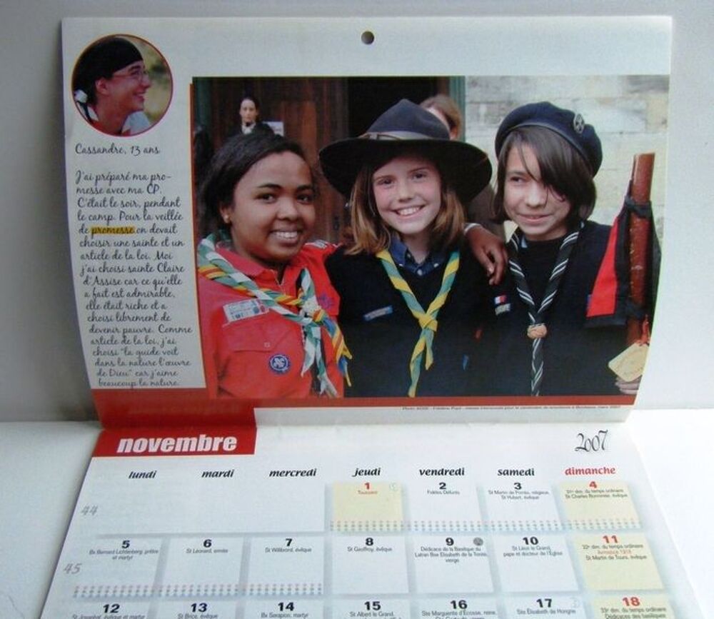 CALENDRIER 2007-2008 GUIDES &amp; SCOUTS D'EUROPE 