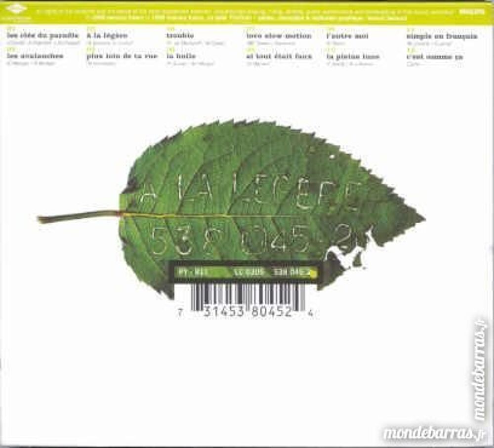 CD A La Legere Jane Birkin CD et vinyles