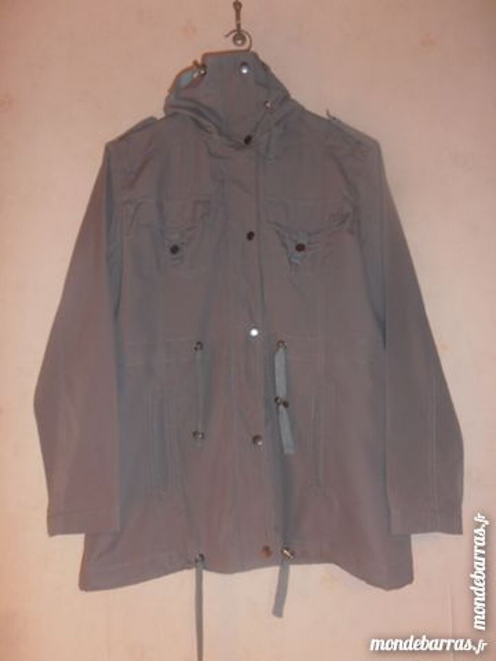 Parka microfibre kaki Vêtements