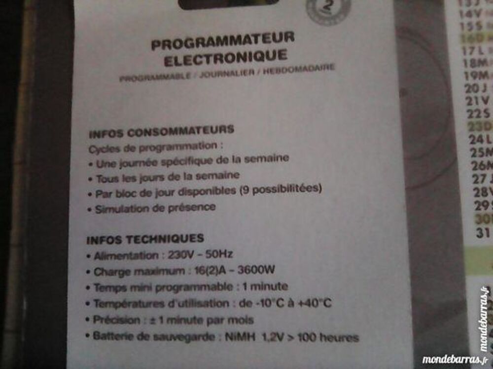 programmateur &eacute;lectronique Bricolage