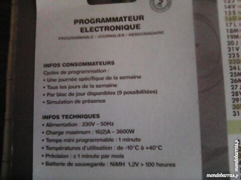 programmateur électronique 5 Noyelles-lès-Vermelles (62)
