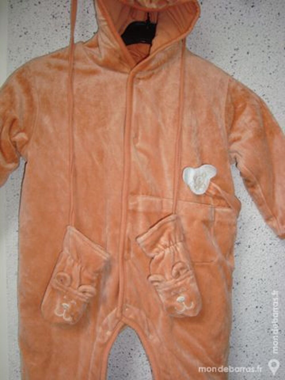 COMBINAISON VELOURS ABRICOT Vêtements enfants