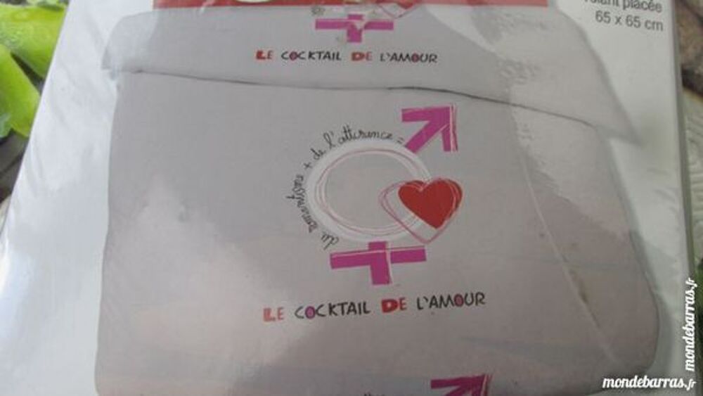 PARURE LIT 100% COTON &laquo;COCKTAIL DE L AMOUR&raquo; 140c Cuisine