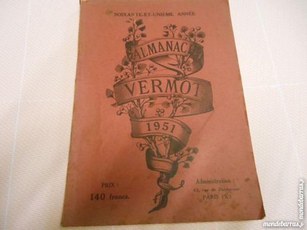almanach Vermot 1951 pa6 Livres et BD