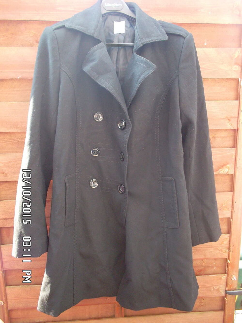 MANTEAU NOIR CAMAIEU*JUSTE 5E*KIKI60230 Vêtements
