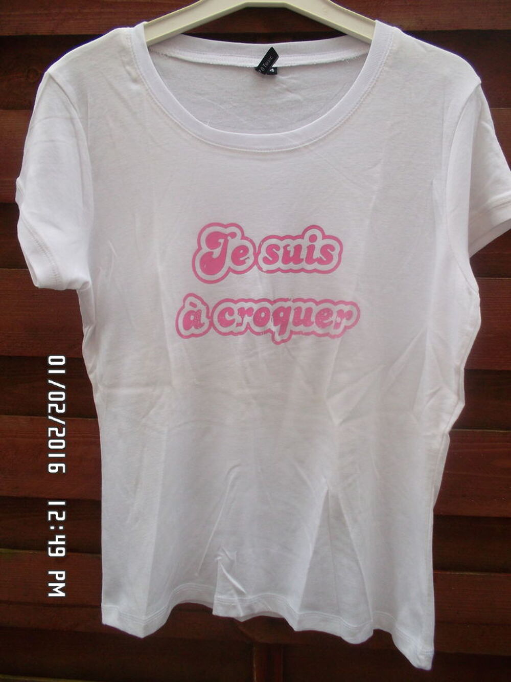 TEE SHIRT "JE SUIS A CROQUER"*JUSTE 2E*KIKI60230 Vêtements