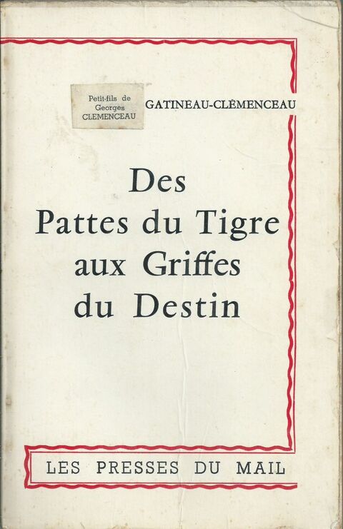 livre des pattes du tigre aux griffes du destin 1961 8 Tours (37)