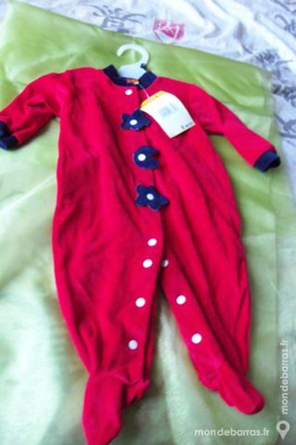 Pyjama pour b&eacute;b&eacute; rouge Vêtements enfants
