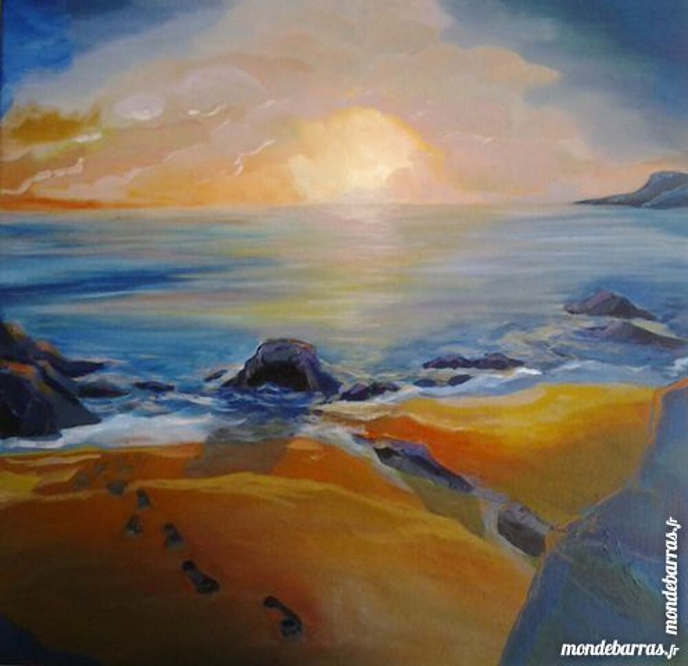 Triptique (huile sur toile)tableau Décoration
