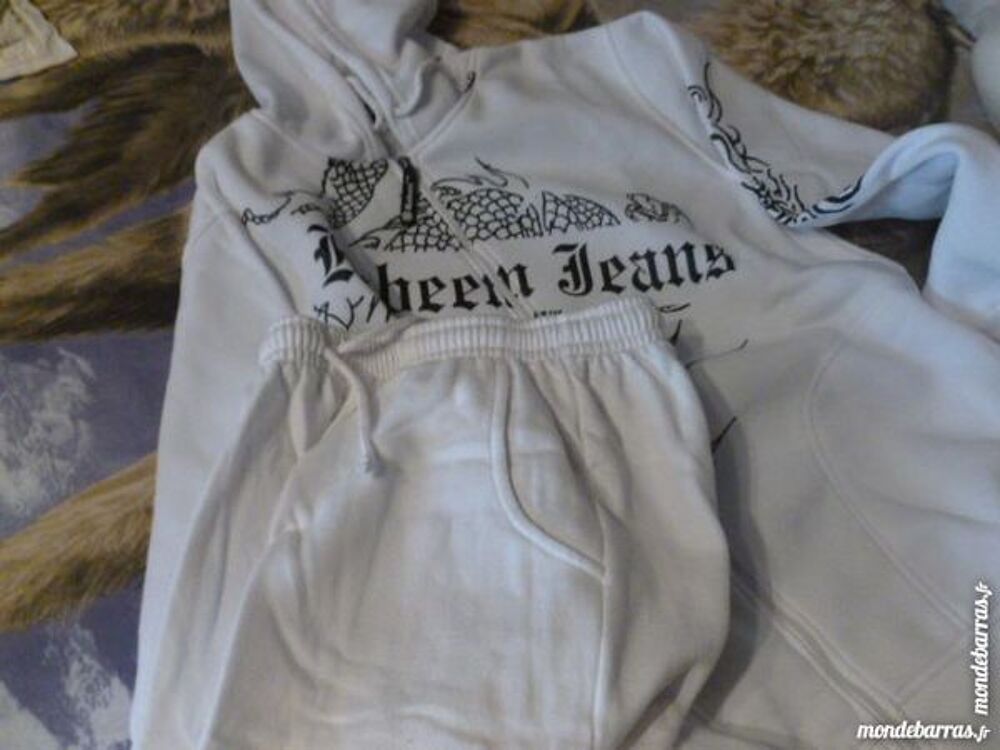 2 JOGGINGS COMPLETS BLANCS Vêtements