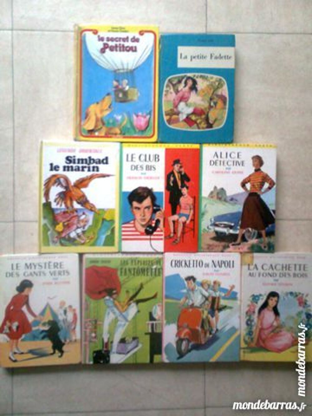 9 anciens biblioth&egrave;que rose,verte...zoe Livres et BD