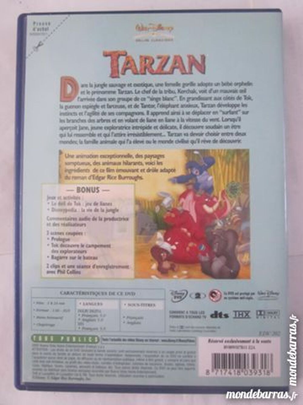 TARZAN DVD DISNEY DVD et blu-ray