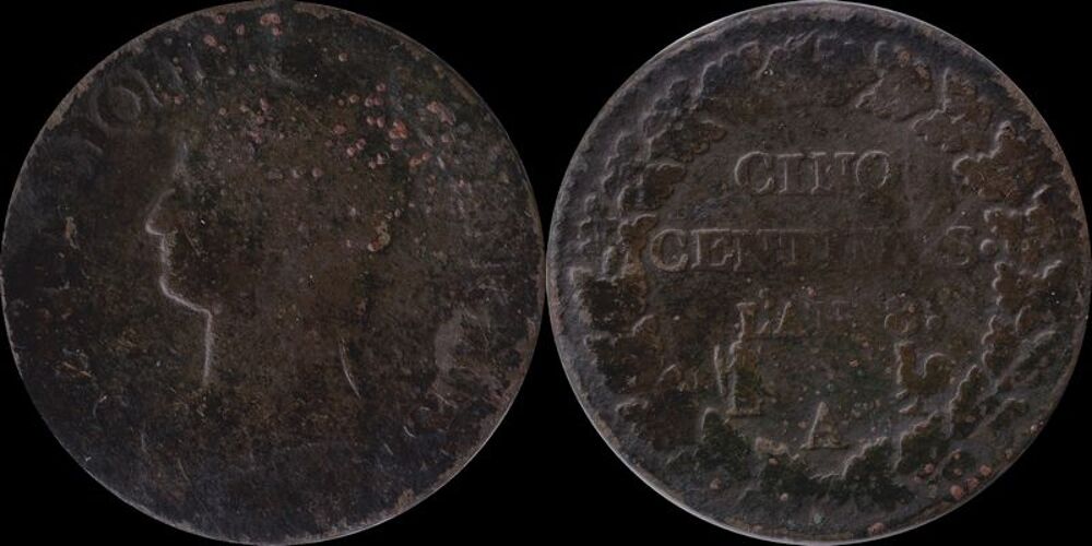 5 centimes Dupr&eacute; an 8 A Paris 