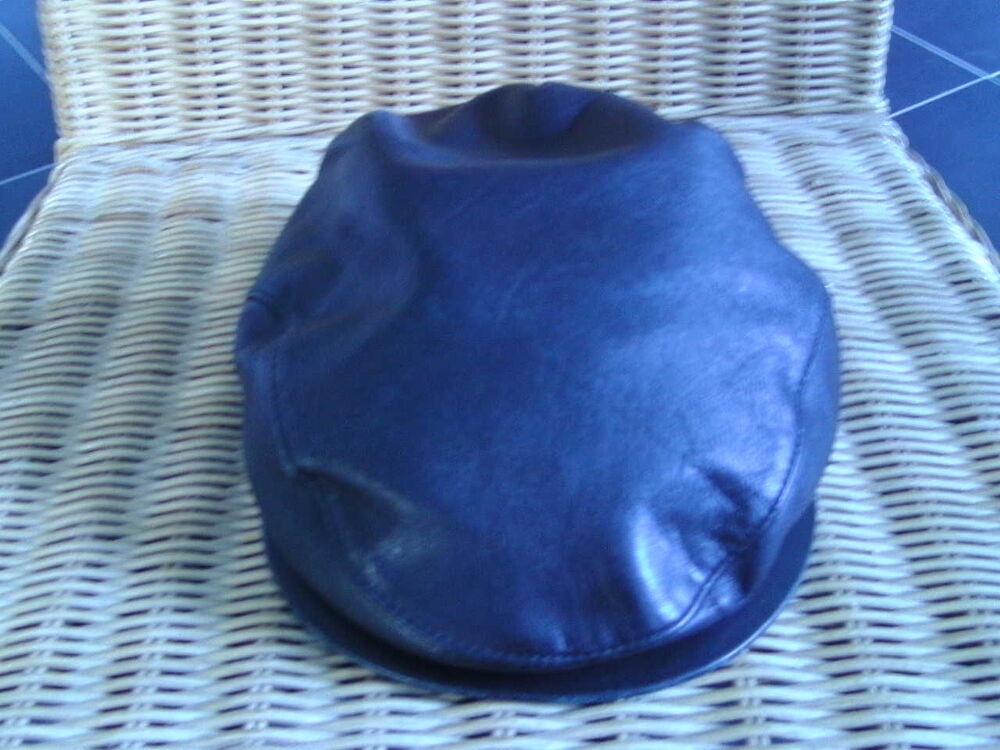 Casquette Plate En Cuir Noir Homme Taille 56 Vêtements