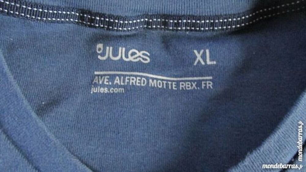 TEE SHIRT BLEU LAVANDE TAILLE XL &laquo;JULES&raquo; neuf Vêtements