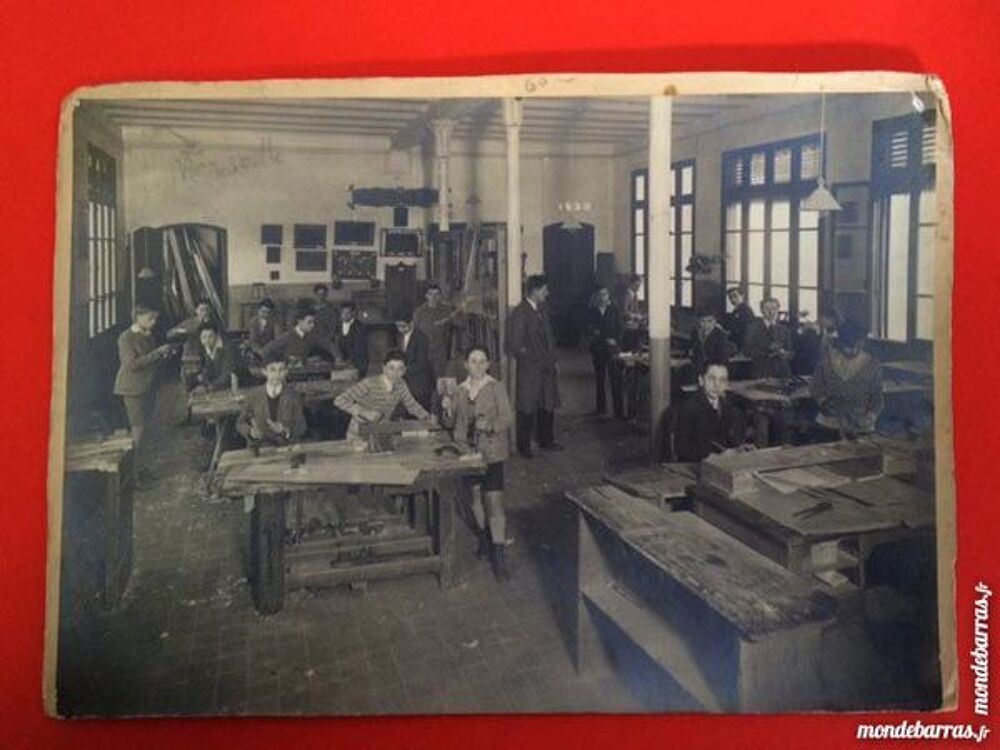 Photo ancienne Ecole atelier menuiserie 1930 
