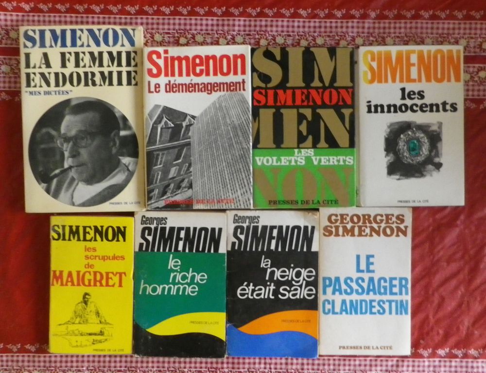 LOT DE 8 ROMANS DE Georges SIMENON Livres et BD