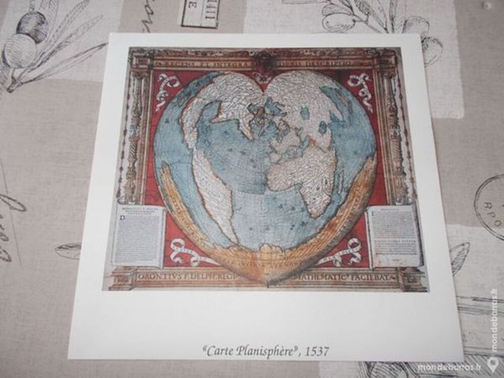 POSTER NEUF &laquo;PLANISPHERE 1537&raquo; Dcoration