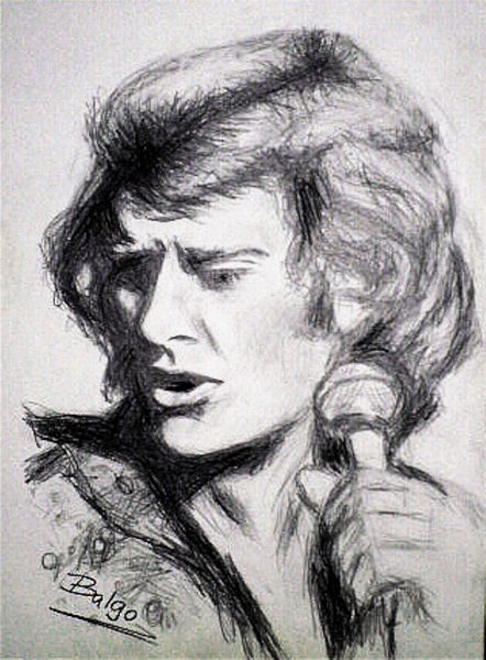 
Dessin original 'JOHNNY HALLYDAY ' 