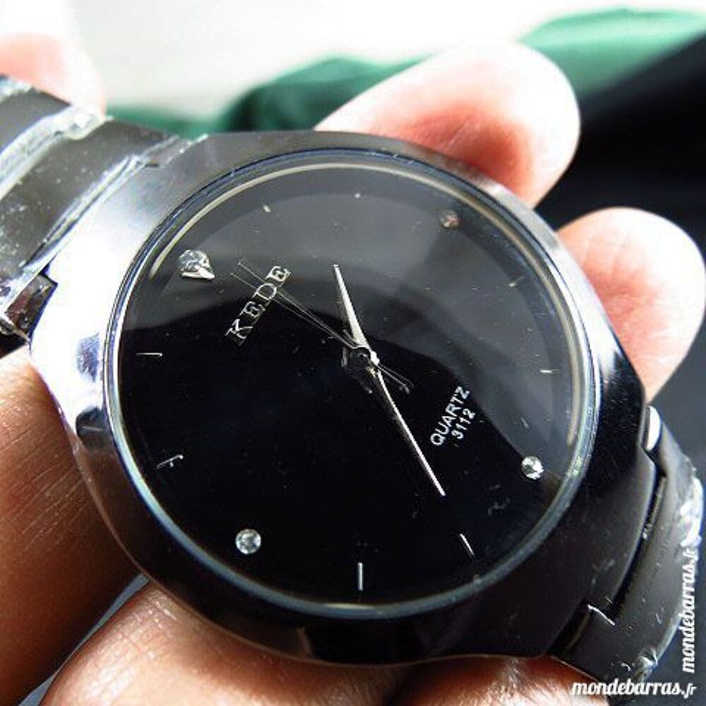 KEDE BLACK DIAMOND chrome noir grande classe DIV02 Bijoux et montres